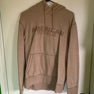 American eagle hoodie, light brown, 100% cotton, runs a little bigger,size large